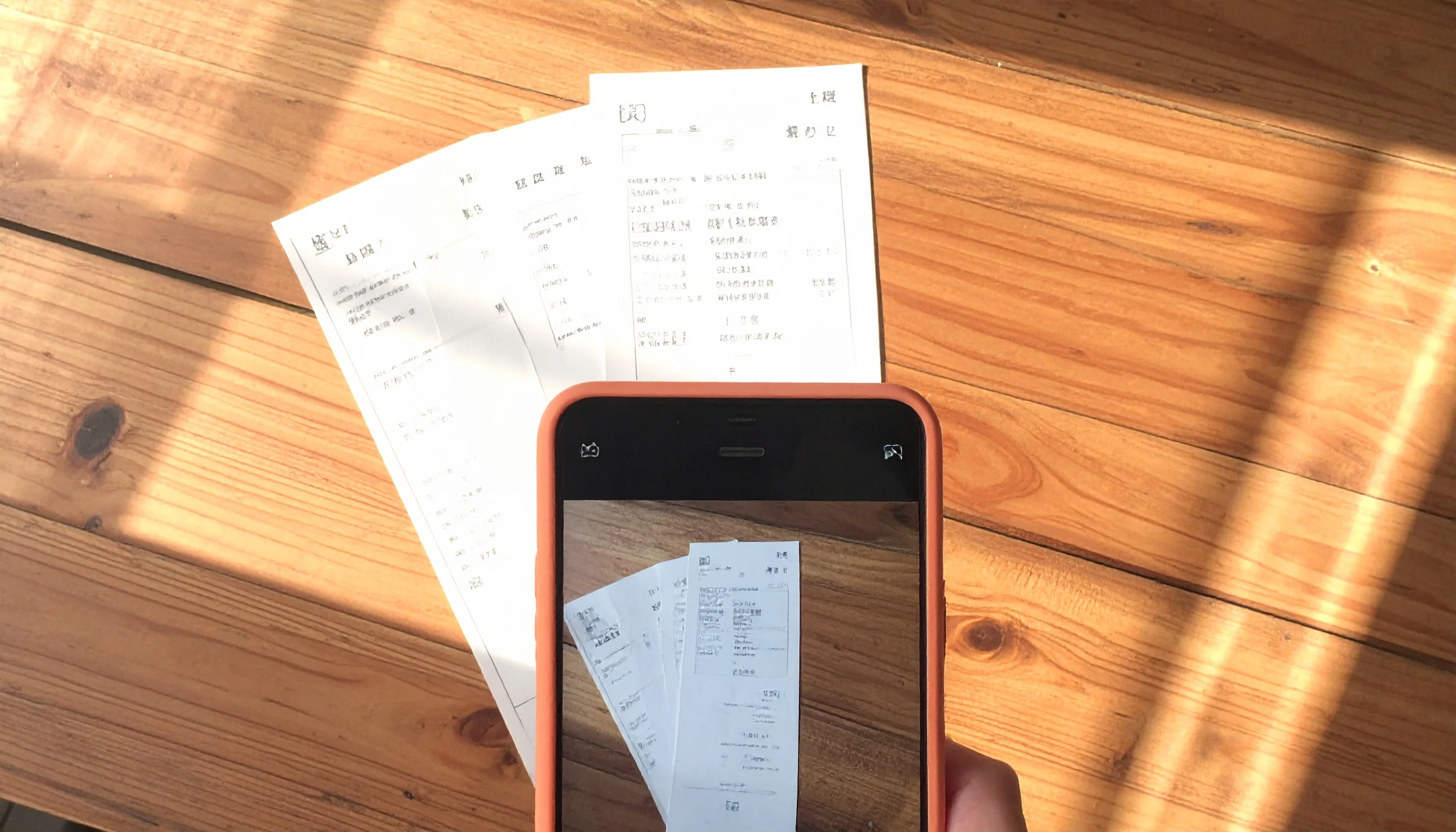 帳簿整理 — LINE × AI で領収書を撮影、AIが自動整理